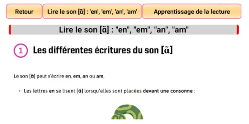 Français CE1 android App screenshot 0