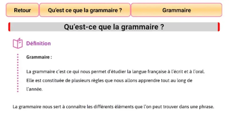 Français CE1 android App screenshot 1